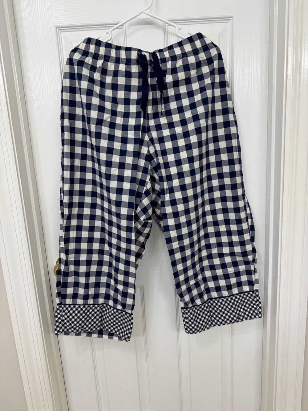 Navy and White Gingham Pajama Pants and boxer shorts!